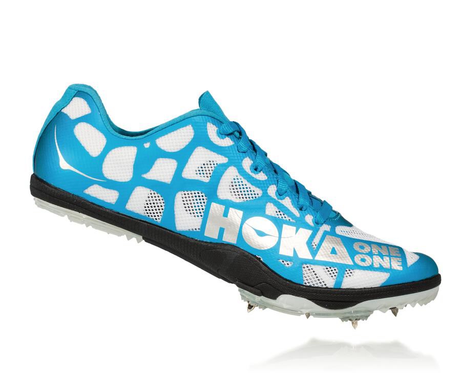 Spikes Atletismo Hoka One One Feminino Branco/Azuis - Rocket X - 356-BIZRCS